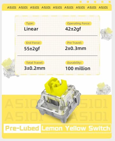 MAGIC-REFINER x Jelly Blue Switches for Mechanical Keyboard DIY, 50gf Tactile Keyswitch 3 Pins, Factory Pre Lubed with POM Stem Compatible for MX Mechanical Keyboard Switch Set (100PCS) in Kuwait