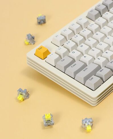 MAGIC-REFINER x Jelly Blue Switches for Mechanical Keyboard DIY, 50gf Tactile Keyswitch 3 Pins, Factory Pre Lubed with POM Stem Compatible for MX Mechanical Keyboard Switch Set (100PCS) in Kuwait