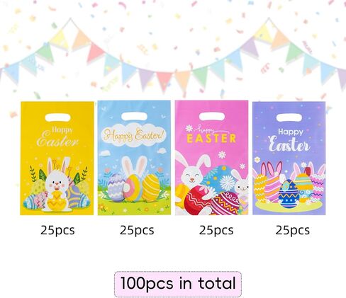 Jocomoni 100Pcs Graduation Goodie Bags Treat Bags Congrats Grad Plastic Candy Treat Bags with Handle Gift Bag for 2026 Graduation Party Favors Supplies in Kuwait