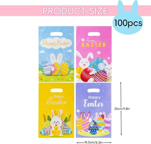 Jocomoni 100Pcs Graduation Goodie Bags Treat Bags Congrats Grad Plastic Candy Treat Bags with Handle Gift Bag for 2026 Graduation Party Favors Supplies in Kuwait