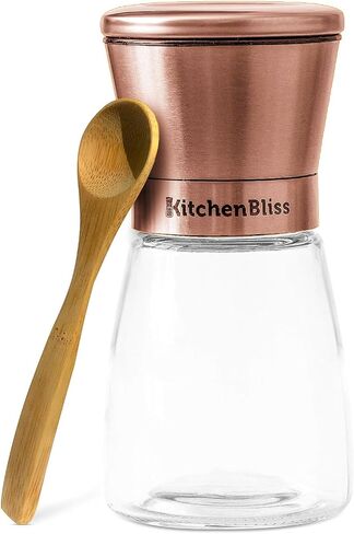 Professional Salt and Pepper Grinder Set – Premium Stainless Steel Salt and Pepper Shakers with Ceramic Spice Grinder Mill for Adjustable Coarseness - Added Bonus a Bamboo spoon and a Cleaning Brush. in Saudi Arabia
