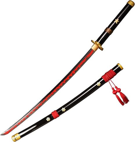 Sword Valley Kozuki Oden Yamo Sword - Purple 40.9″ - Cosplay Prop Anime Katana Samurai Sword - Anime Original Texture Carbon Steel Blade Carving Symbol - Handle Absorbs Sweat and Prevents Slipping in Saudi Arabia