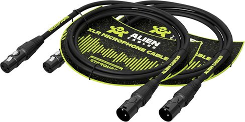 4-Pack Premium XLR Microphone Cables, Star-Quad Shielded XLR to XLR Cable 1 Foot, Pro Audio Mic Cord, Noise-Resistant OFC Conductors, Black in Saudi Arabia