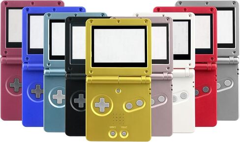 OSTENT Full Housing Shell Case Cover Replacement for Nintendo GBA SP Gameboy Advance SP - Color Black in Saudi Arabia