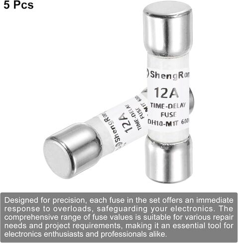 MECCANIXITY 600V 5A Time Delay Fuse Fast Blow Glass Fuses Generic Current Limiting Protection Time Delay Cartridge Fuse for DIY Inverter Circuit Board Glass Fuses 5Pack in Kuwait