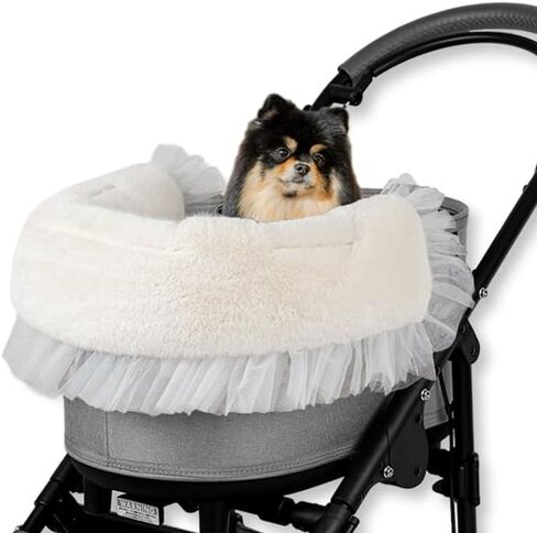 Stroller Cover for Pets, Comforter, Victoria Tutu Edition, Beige, Lace in Kuwait