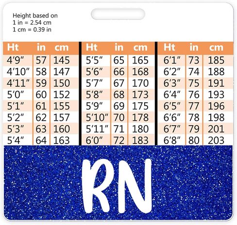 Plifal RN Registered Nurse Badge Buddy Card Holder Nursing Accessories Horizontal ID Name Identification Tags Nurse Work W Height & Weight Conversion Charts in Saudi Arabia