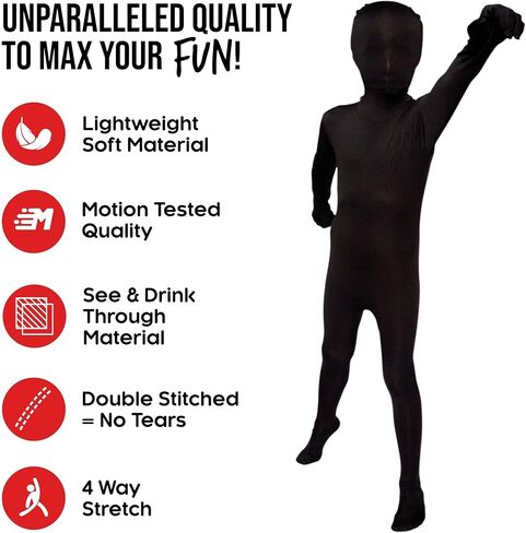 Morphsuits Red Original Kids Costume - Size Large 4'-4'6 (120cm-137cm) in Kuwait