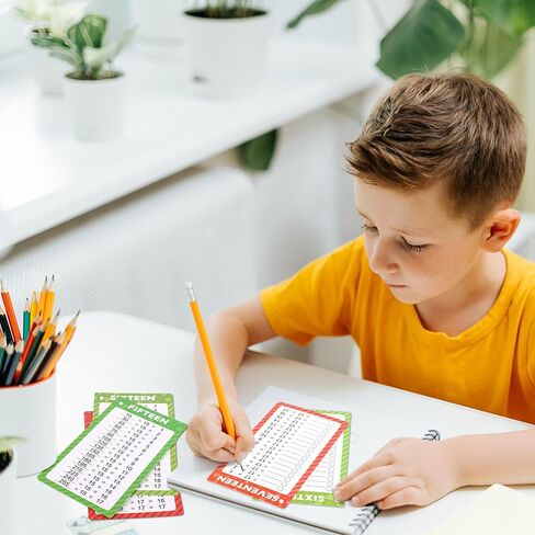 17 Pcs Multiplication Flashcards 0-16, Times Table Flash Cards with 2 Dry Erase Markers 2 Rings for Kids 1st to 3rd Grades Multiplication Game Supplies in Saudi Arabia