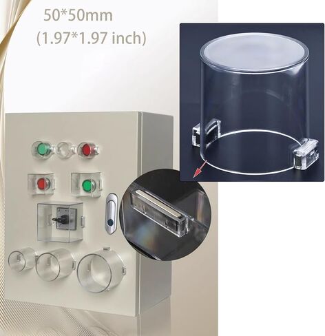 2Pcs 22mm Push Button Switch Protective Cover 7/8" Strong Magnet Magnetic Round 36 * 30mm 1.42 * 1.18in Waterproof Transparent for Computer PC in Kuwait