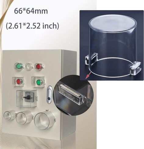 2Pcs 22mm Push Button Switch Protective Cover 7/8" Strong Magnet Magnetic Round 36 * 30mm 1.42 * 1.18in Waterproof Transparent for Computer PC in Kuwait