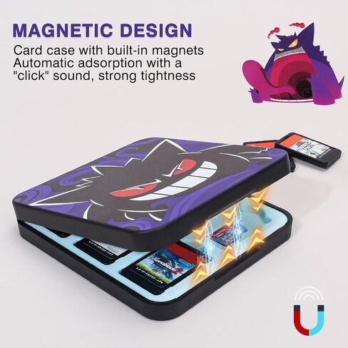 DLseego Cute Fox Game Case For Switch Lite / Switch / Switch OLED, 12 Slots Game Cards Holder and 12 Micro SD Card Slots, Portable Game Card Storage Cartridge Box in Kuwait