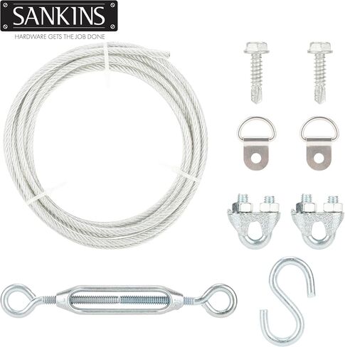 Anti-Sag Gate Kits for Wooden Fence, Black Anti-Sagging Gate Support Cable Kit Hardware, Gate Sag Frame Kit Hardware for Wooden Fence, Wood Gate Door Repair Kit for Outdoor, 1 Pack in Kuwait