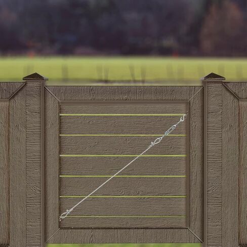 Anti-Sag Gate Kits for Wooden Fence, Black Anti-Sagging Gate Support Cable Kit Hardware, Gate Sag Frame Kit Hardware for Wooden Fence, Wood Gate Door Repair Kit for Outdoor, 1 Pack in Kuwait