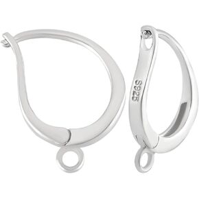 Beebeecraft 1 Box 4pcs leverback aringring arpring intring rhodium plated sterling clasp clasp clasp clasp arks with leatch back and oolp