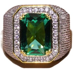 925 sterling الفضة اللامعة الوجه الواسع الزمرد روبي خواتم الزركونيا خواتم الماس للنساء نتائج المجوهرات