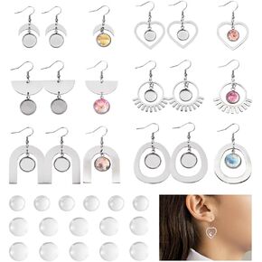 Fashewelry 12pcs مقاوم المقاوم للصدأ مقاوم للصدأ السطح السوطيات الفراغ
