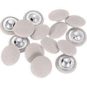 uxcell 15pcs القماش قماش مغطى ، 20 مم 32L أزرار الخياطة المعدنية جولة الجولة الزر المغطى بزر القبعات سترة معطف الصنع ، الأزرق البحرية