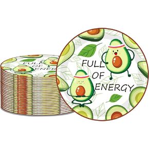 40PCS أفوكادو فاكهة الحفلات إمدادات الصيف أفوكادو لوحات أفوكادو لوحات 7 "لوحات الأفوكادو الخضراء لأفوكادو استحمام الطفل المكسيكي تاكو تاكو حفل عيد ميلاد أفوكادو حفلة عيد ميلاد