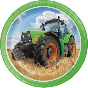 Tractor Time Dessert Plates, 24 ct