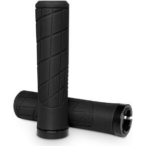 Ergonomic Bike Grips with Single Lock on Feature, Compatible with MTB, E-Bike, Hybrid, and Scooter