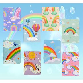 Yyaaloa 8pcs Mini Notepads Pocket Notebooks ، Happy Journal Small Notebooks Bulk for Party Favors Office School Home Cowhork