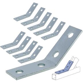CNQLIS 6-Piece, 1-5/8" Post Slot Angle Bracket Accessories with 4 Holes, Outside 45 Degree Bracket, 5.7mm Thick Metal Angle Bracket Frame Connector for Mounting Frame Connector Fits ½ Bolt in Saudi Arabia