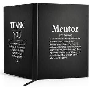 DEFIRE MENTOR 80 SHOETS 160 PAGES فارغة في دفتر غلاف مضاعف على الوجهين ، شكرًا لك على تقدير هدايا المعلم ، هدايا المعلمين ، هدايا وداع التقاعد لزملاء العمل