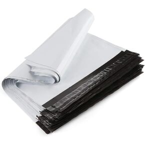 Yesallwas 17.5 X 21.7 Inches Postal Poly Mailers Bags，Large Self-Sealing Shipping Envelopes Water Resistant Plastic Mailing Bags 10 Pcs - White