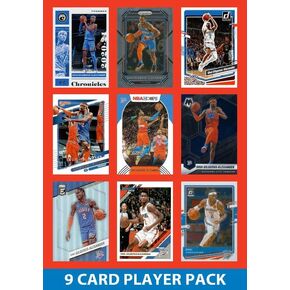 Shai Gilgeous-Alexander 9 Card Player Pack SGA 2023 2024 Thunder Donruss Prizm Hoops