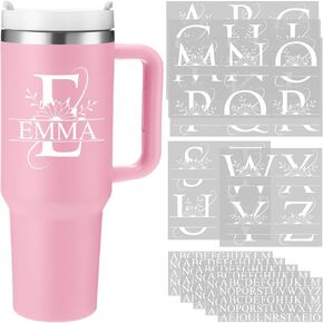 10 أوراق عباد الشمس UV DTF ملصقات الحروف 30 40 أوقية بيل Tumbler Cup Cup Letters Daisy Transfer Sunflower Vinyl Name