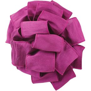 Offray Wired Edge Anisha Craft Ribbon ، بعرض 2-1/2 بوصة بمقدار 10 ياردة ، أرجواني