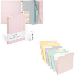 OSPELELF 3 RING BINDER ومجلدات الملفات القابلة للتوسيع