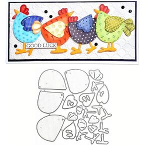 Chicken Metal Die Cuts,Cute Animal Chicken Frame Wedding Cutting Dies Cut Stencils for DIY Photo Decorative Embossing Paper Dies for Scrapbooking Card Making