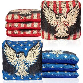 Play Play Platoon Tournament Pags Cornhole Bags - Pro Style Dual Slick Slick and Licky Acags - مجموعة من 8 - مصممة في الولايات المتحدة الأمريكية