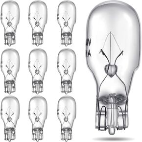 Riakrum T5 Landscape Light Bulbs 12 Volt 4 Watt Landscape Lighting Bulbs Low Voltage Wedge Base Replacement Lamp for Outdoor Garden Deck Yard(20 Pieces)