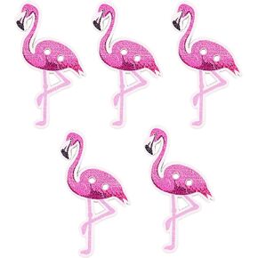 50pcs Flamingo Pattern Wood Buttons for DIY Crafts Cute Animal Decorative Buttons for Sewing and Scrapbooking for Boy Girl Projects Pink Color