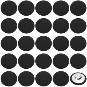 PH PandaHall 50pcs Cloth Shank Buttons, 25mm Black Metal Shank Buttons Satin Tuxedo Buttons Vintage Coat Sewing Buttons Jacket Buttons Dress Buttons for Garment Sewing Decorative
