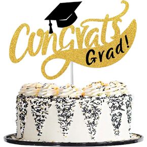 Jojo Fly Congrats Cake Topper و Blue and Black Cage Taguer Cake Topper و Graduation Party Decorations 2025