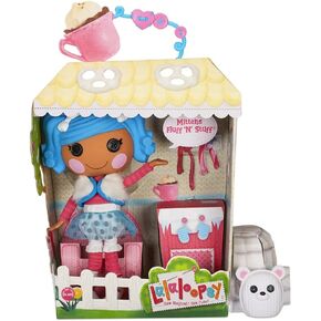 Lalaloopsy mittens fluff 'n' stuff 13 "دمية و Pet Polar Bear - الشعر الأزرق ، الزي الشتوي ، Playset - الأعمار 3-103