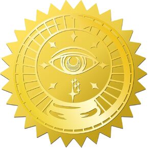 CRASPIRE 408PCS EVIL EYE EYE STAR GOLD FOIL ملصقات مقسمة هالوين 2 "أظرف لاصقة ذاتية الأختام جولة لدعوة الزفاف شهادات الشركات الدبلومات ديكور التغليف