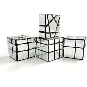 مجموعة مكعب المرآة ، حزمة مكعب المرآة من 1 × 3 × 3 مكعب مرنة 2 × 2 السرعة 3 × 3 طاحونة طاحونة مكعب و 3 × 3 مرآة مكعبات الدماغ السلس مجموعة الألغاز 4