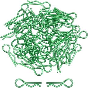 Dmiotech 100pcs مقاطع جسم عازمة ، مقاطع جسم خضراء RC Green R PINS RC CARS Parts Shell Presace لجميع 1/18 1/24 RC CAR ، 17 مم/0/7