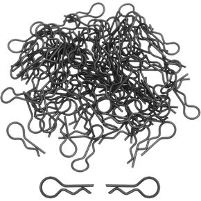 Dmiotech 100pcs مقاطع الجسم عازمة RC Car Shell Clip Model R Pins Black Universal Shell Presace Presacts for 1/24 1/28 1/36 RC CAR ، 13mm/0.51 "