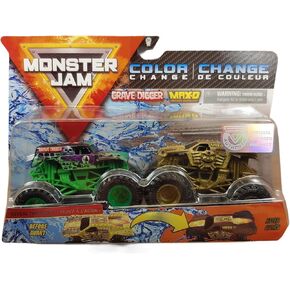 Monsterjam 1:64 تغيير اللون تغيير القبر Digger vs Max D أقصى تدمير