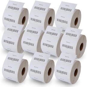 BETCKEY - Compatible DYMO 30334 (2.25" x 1.25" Removable) Medium Multipurpose Labels - Compatible with Rollo, DYMO Labelwriter 450, 4XL & Zebra Desktop Printers[10 Rolls/10000 Labels]