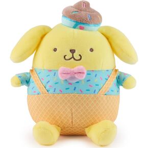 GUND Sanrio Hello Kitty and Friends Pompompurin Ice Cream Plush, Stuffed Animal for Ages 1 and Up, Yellow, 6"