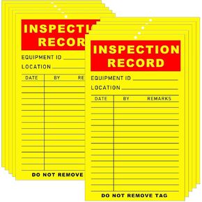 Safety Inspection Tags - 100Pcs Yearly Maintenance Labels - Industrial Quality Control Stickers