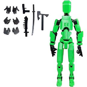 7PCS Assembly Completed 3D Printed Multi-Jointed Movable Lucky 13 Action Figures, Multi-Articular Desktop Decorations (7 Colors)