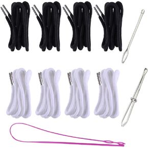 HOIRIX 24 Pcs Drawstring Cords Replacement Kit with Easy Threader - Perfect for Sweatpants,Hoodies & More (Mix color)